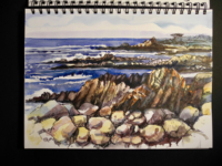 Sketchbook page, Pacific Grove