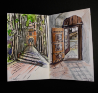 Sketchbook page, Italy