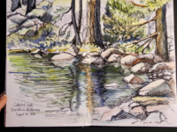 Sketchbook page, Sierras