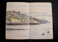 Sketchbook page, Vancouver Island