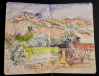 Sketchbook page, Rancho La Puerta